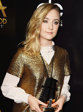 Saoirse Ronan, winner of the New Hollywood Award for &lsquo;Brooklyn,&rsquo; and Ryan Goslin