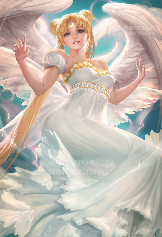 art-of-cg-girls:  Moon power by sakimichan