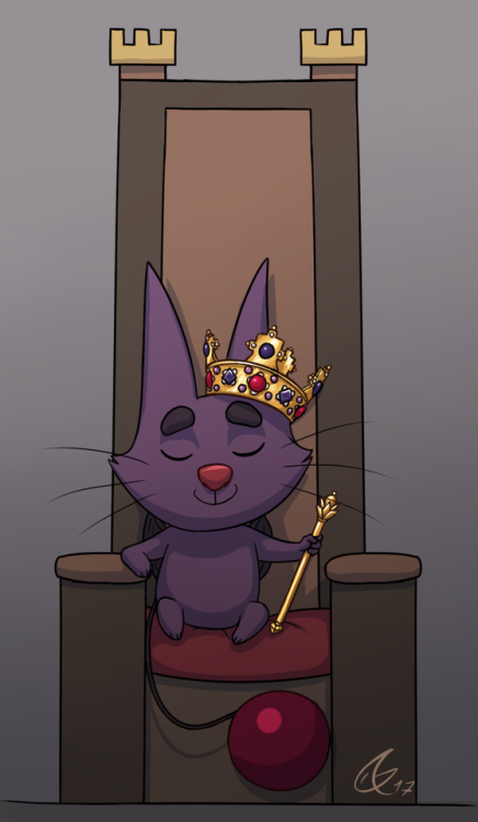 bavarii:A little gift for @kupo-klein of his avatar Kupito in all his royal cat-demon glory! I just 