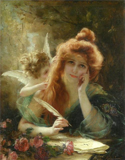 The Love Letter. Gabriel Joseph Marie Augustin Ferrier (French, 1847-1914). Oil on canvas. Ferrier w