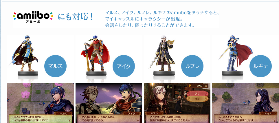 zumaddy:  The four Amiibo characters in Fire Emblem If: Marth, Ike Robin and Lucina.