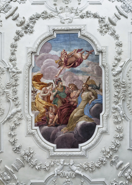 greekromangods: Ceiling Painting: The Judgment of Paris 1707–1709 Jan van Dyck Fresco Rheinland-Pfal