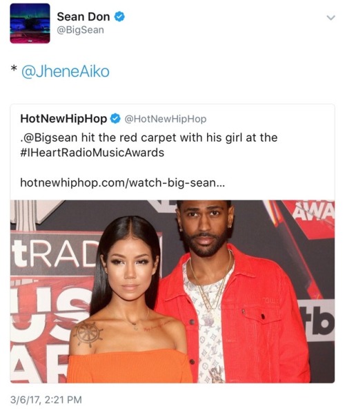 bigseandaily - Big Sean correcting an account on Twitter for not...