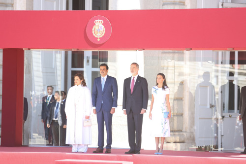 May 17, 2022: King Felipe and Queen Letizia offer an official welcome to Sheikh Tamim bin Hamad Al T