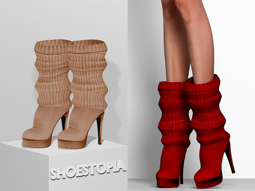 Shoestopia - Stone Cold Boots+10 SwatchesFemaleSmooth WeightsMorphsCustom ThumbnailHQ Mod Compatible