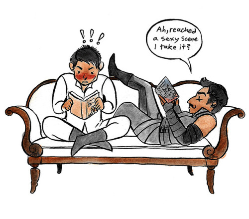 hattedhedgehog: The idea of Cassandra and Dorian being trashy romance novel buddies delights me to n