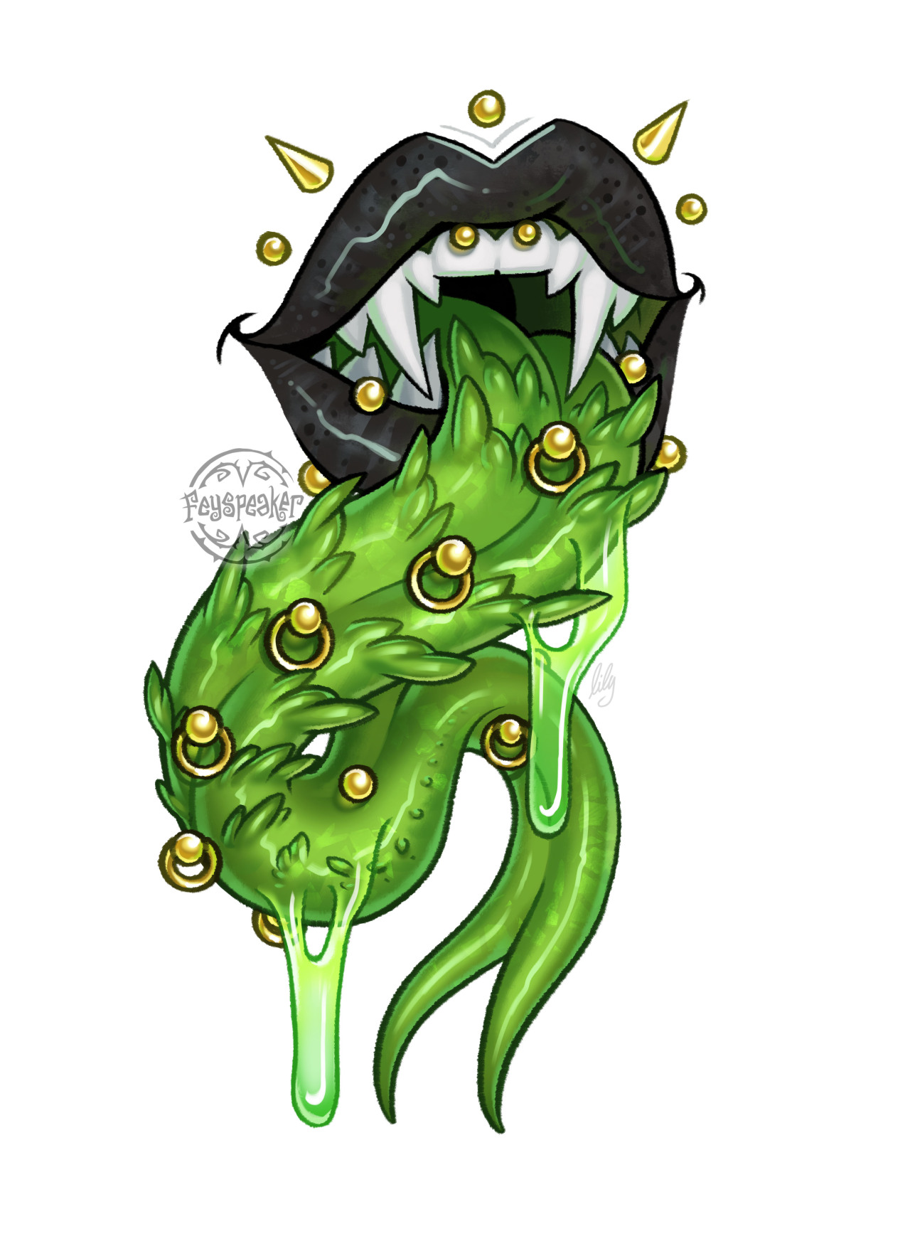 welcome! — 🐍👅🗡️ final art for the april sticker of the month...