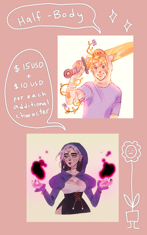 glumby:heyo im opening character commissions again :^P so if you’re interested it would be very much