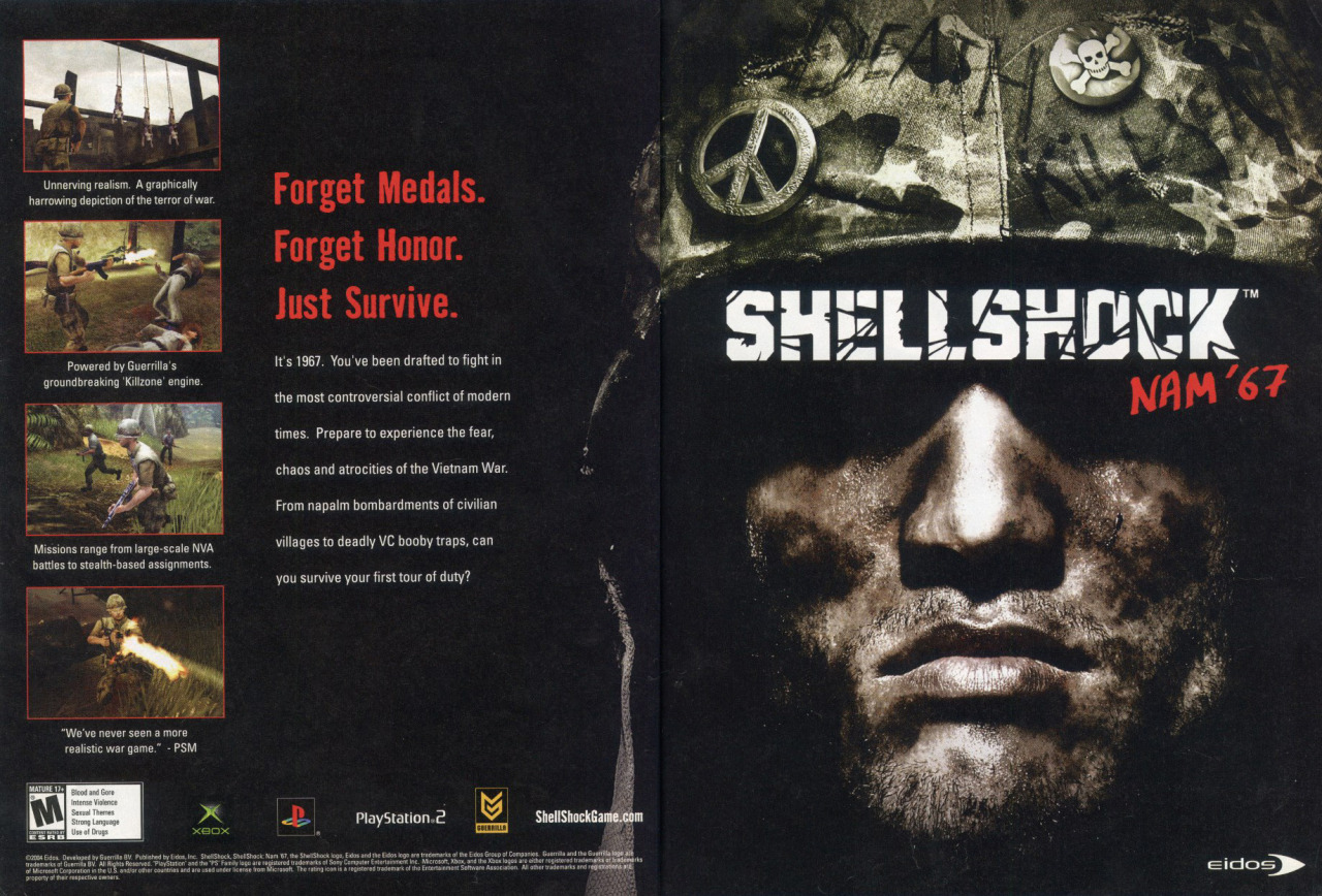 “Shellshock: Nam ‘67”
• Official Xbox Magazine, October 2004 (#36)
• One title from a brief period in gaming, one where the Vietnam War was a trendy setting for a military shooter. Nothing really noteworthy came out of it, methinks.