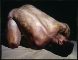 bloghqualls:   Paul Beel: ‘Man in Knot’ (1996)  oil on canvas
