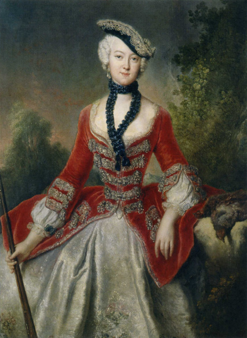 Portrait of Sophie Marie Gräfin Voss, c. 1746-1751, by Antoine Pesne