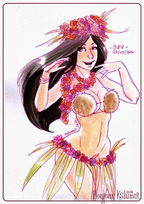 mllekalumis:  Daily Sketch Pin-up n°928 by Mademoiselle Kalumis 