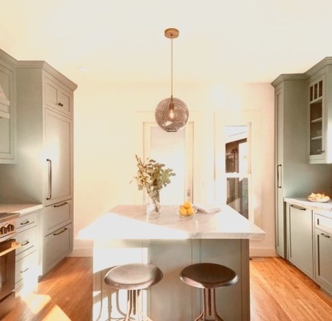 San Francisco Enclosed KitchenEnclosed Kitchen - Mid-sized Transitional Galley Medium Tone Wood Floor