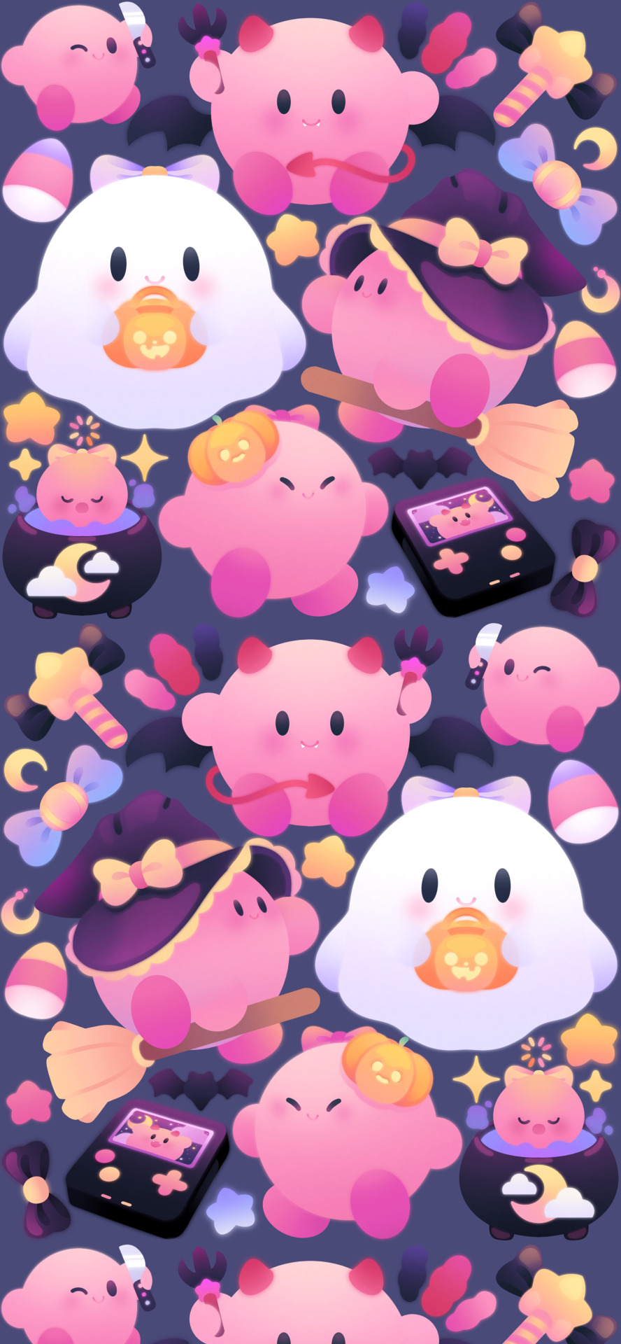 Cute Kirby Spooky Halloween Wallpaper By Suyasuyabi - Kawaii Hoshi