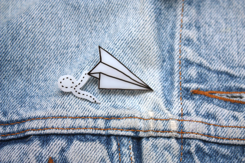 littlealienproducts:Paper plane pin by LittleStarThings // $11