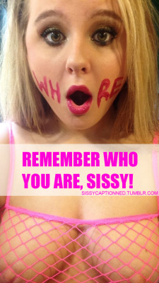 Just be a bimbo fuck slut.  sissycaptionned.tumblr.com   