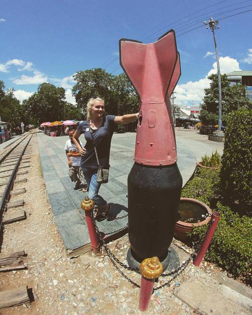 my girl #kanchanaburi #riverkwai #thai #bomb #bridge #railway #wife #vacation #trip #thailand #sky #