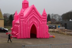 Secifosseluce:dry-Pool:inflatable Hot Pink Church Making Out With God At 2Am On A