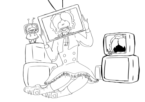 I Couldnt Log In Tumblr For A While Idk Why But Anyway Heres My MC. )(I Might Color The One With Tv)