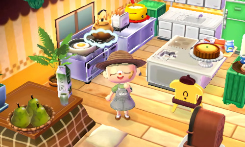 mayor-mochi:it was really hard to decide between a dark, foresty kitchen and a bright yellow one, bu