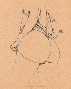 tsurufoto:  pulled. - fun little #sketchaday