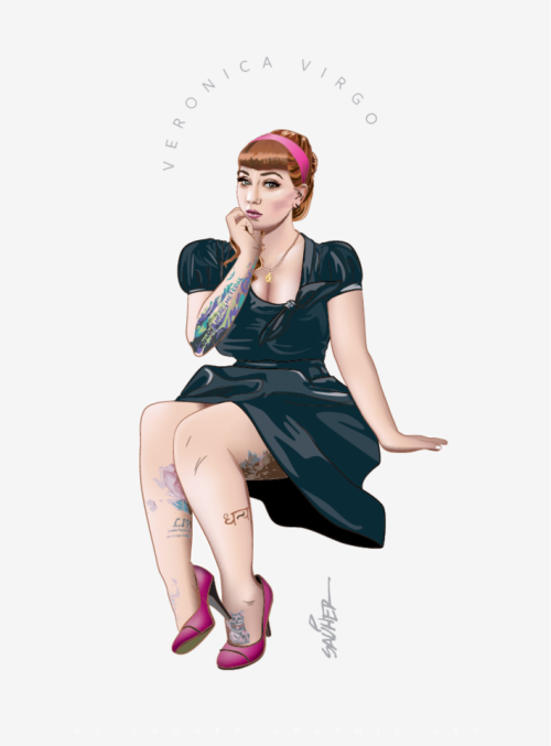 pinup-doll:  Artist- Saúl Herrera at Sauher / Graphic Art http://www.facebook.com/SauherGraphicArt Model- Veronica Virgo Reference Photography- Dan Owen  #art #artwork #OriginalArt #pinup #feature #DailyFeature