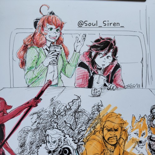 I have lunch doodles. Ruby was the first one, and later in the week I added Penny.