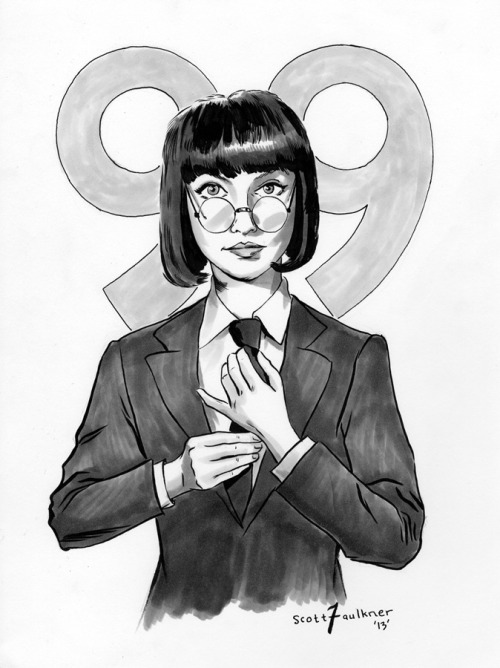 Barbara Feldon Marker Sketch, 9x12"