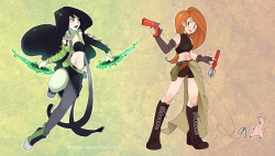 skirtzzz:  Kim Possible and Shego join my