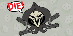 So Overwatch’s twitter account made a blank Pachimari template for something they call, “PachiMarchi” and of course I wanted to make a Reaper one.