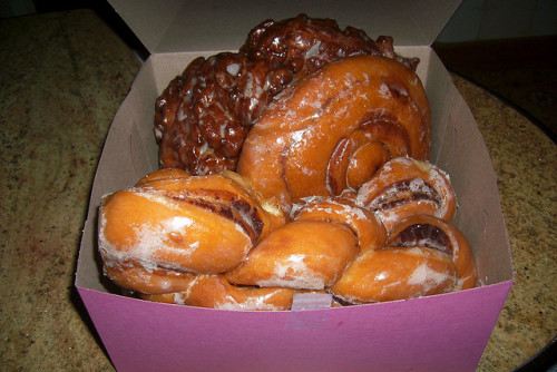 veganfeast: Box of vegan donuts by bamalibrarylady on Flickr.