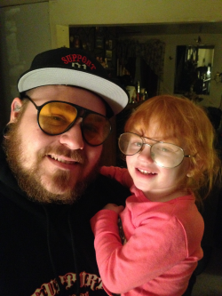 me and my little girl goofing off