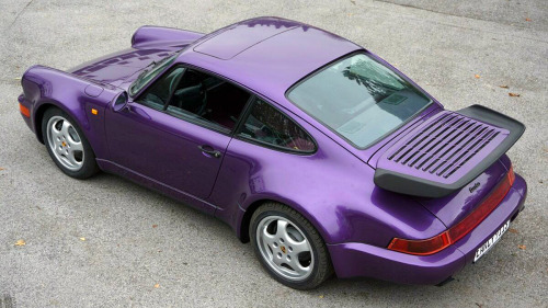carsthatnevermadeitetc: Porsche 911 3.3 Turbo, 1991. A 965 series turbo finished in Clematis Metalli