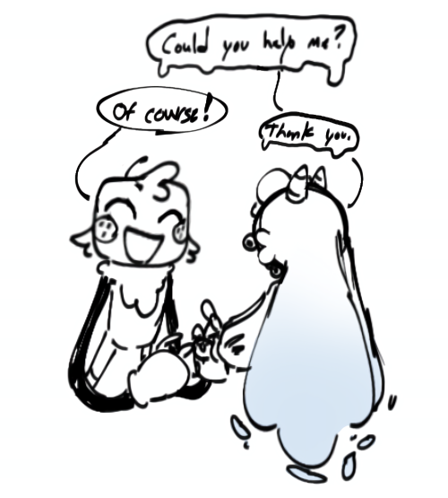 A Cute Interaction Idea I Had In Mind For Goob And Puffy! I Was Originally Sketching Out The Last Doodle,