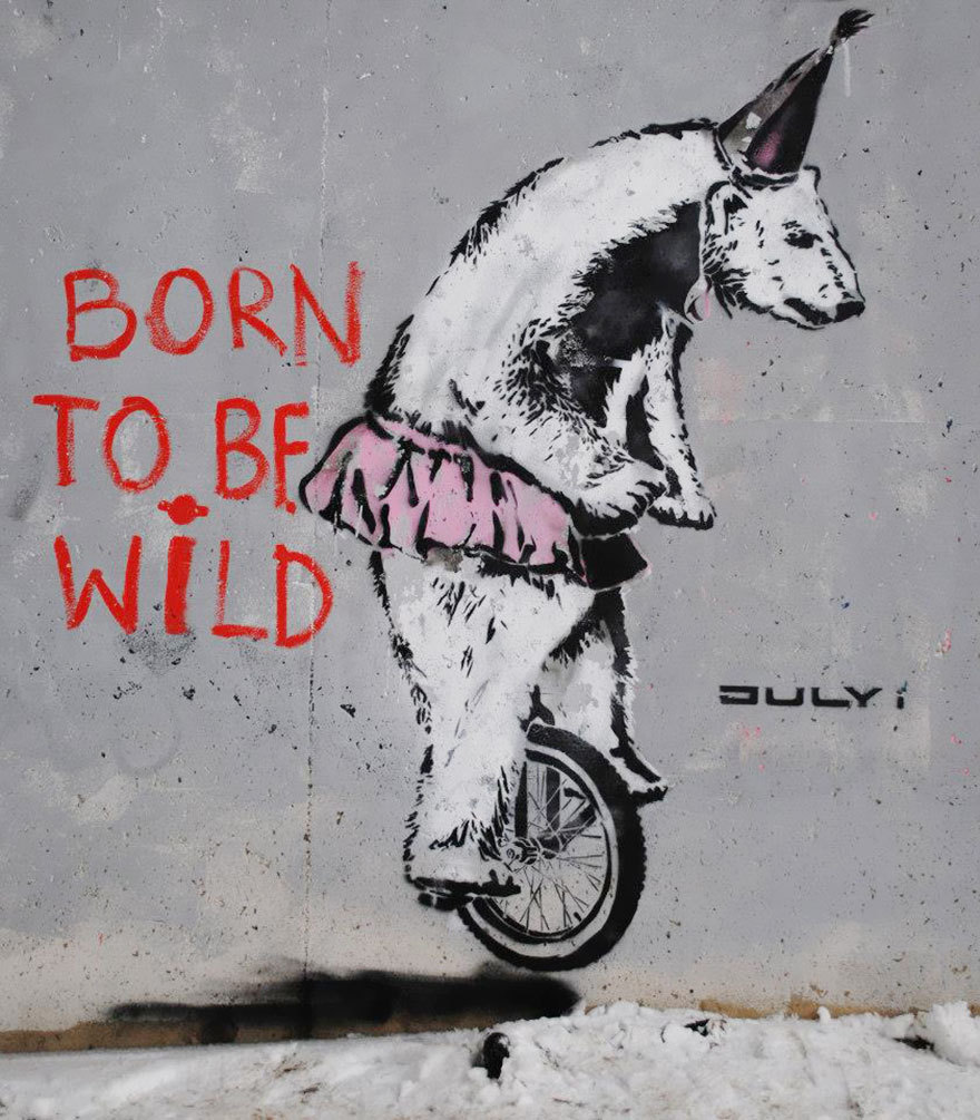 Street art by Levalet
