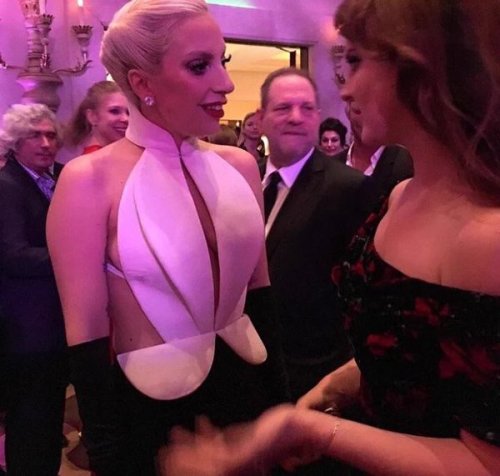 only-lana-del-rey:    Lana Del Rey & Lady Gaga at the Oscars-celebrating dinner in Beverly Hills tonight   