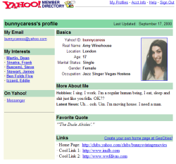 amoowinehouse:Amy Winehouse’s yahoo profile 