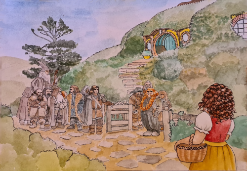 The last pictures for this years’ @tolkienrsb, illustrations done over the summer for the story @cos