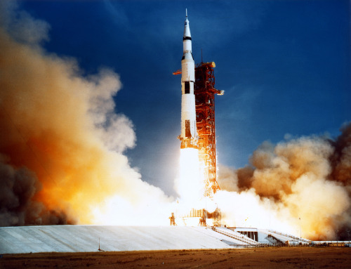 commandmodulepilot:  45 years ago, three astronauts blasted off on a mission to put man on the moon. 