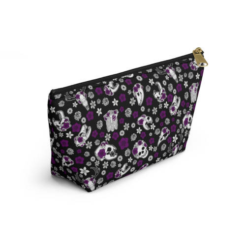 magicalshopping: ♡ Demisexual Pride Bones & Florals Pouch by NerdyKeppie ♡♡ Use the code RINIH