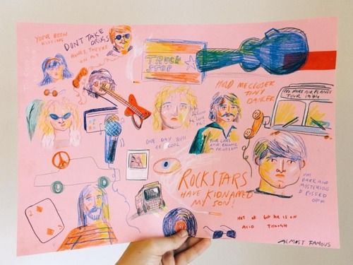 “rockstars have kidnapped my son!!!” rubbish drawings from almost famous #illustration