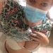 herypanty:I usually have to do my pics at work in the bathroom…here’s me having a little fun with my mask! Lol  Message me about my panties! I’ll send them to you after I wear them!