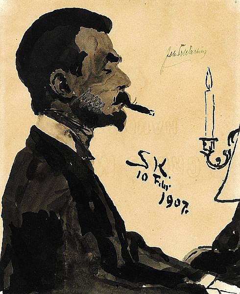 Peder Severin Krøyer (Danish, 1851-1909), Portrait of Joh. Fr. Warburg (1863-1909)