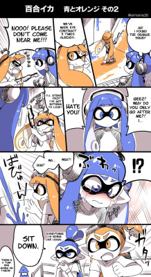 kingkuso:  Part 2! Again from eromame, typsetted by k9y, and translation by me  inklings are so cute~ &lt; |D