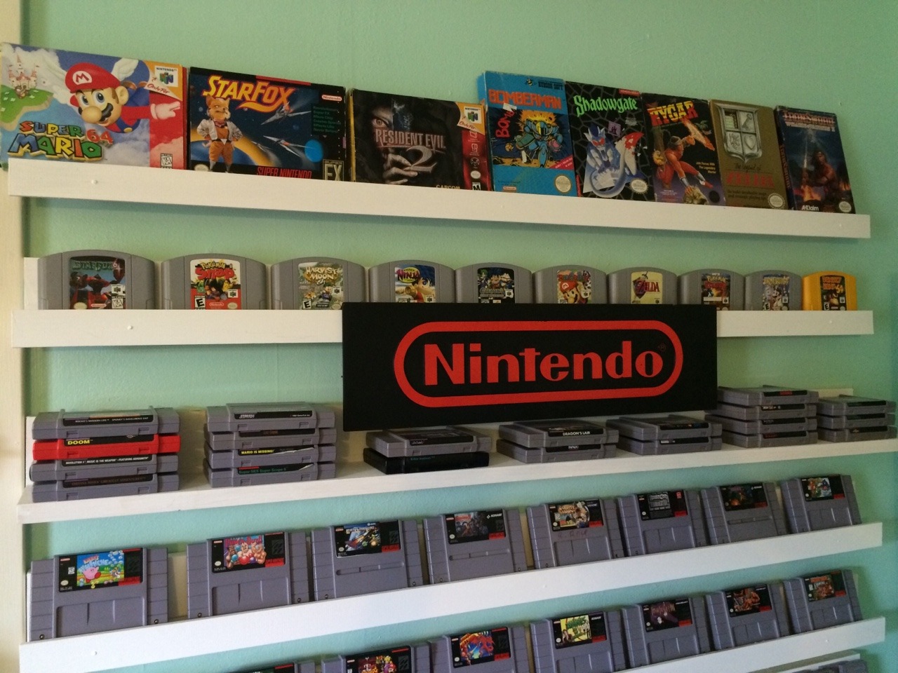 8bitrevolver:  Retro Game Room Version 2 I needed to patch the walls and paint, so