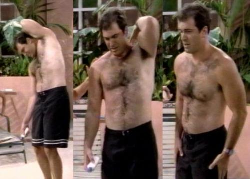 straightmenworshipping:  Hung DILF actor Patrick Warburton naked hot, hairy, handsome, hunky and hung!!!  