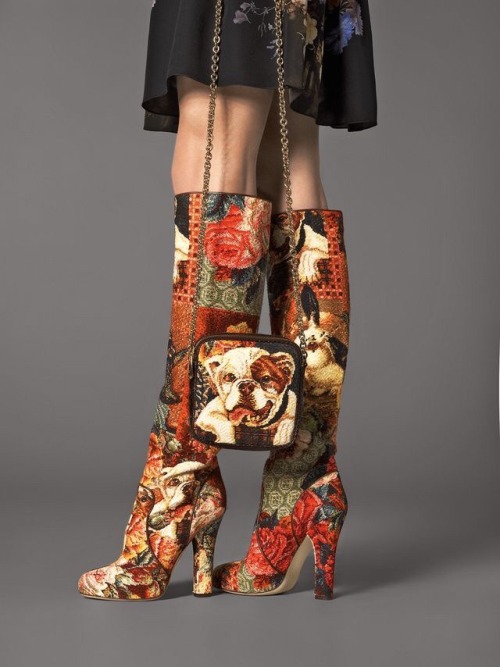 miss-mandy-m:Dolce &amp; Gabbana Tall Brocade Boots