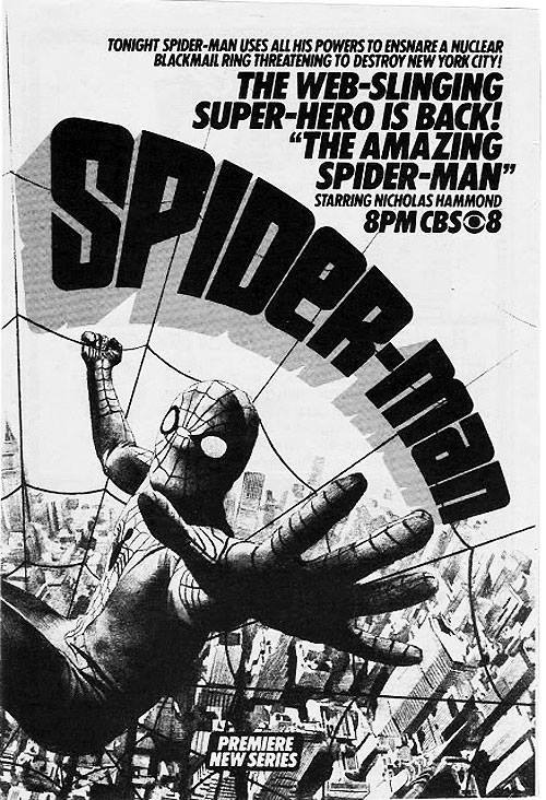 themarvelageofcomics:  Ad for the Spider-Man television series, 1978 