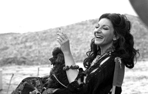 pretonobranco77: Maria Callas on the set of “Médée” directed by Pier Paolo Pasolini, 1