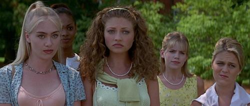 Rebecca Gayheart, Portia de Rossi, and Gwenne Hudson in Scream 2 (1997)
